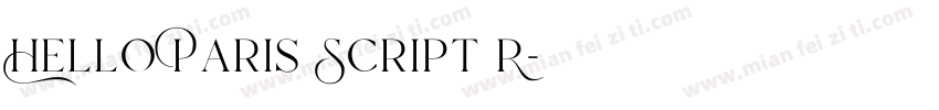 Hello Paris Script R字体转换